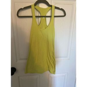 Lululemon Women's Yellow Racerback Tank Top Size M Casual Summer